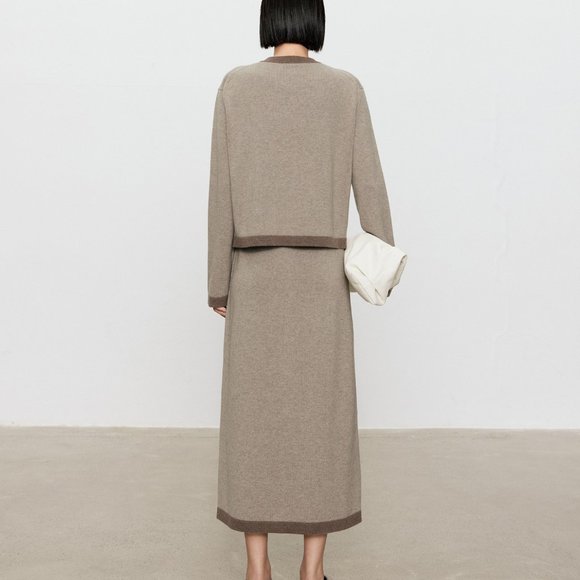 CHICJOC Italian Yarn 100% Cashmere Vintage Style Long Skirt size 40 - Picture 4 of 11